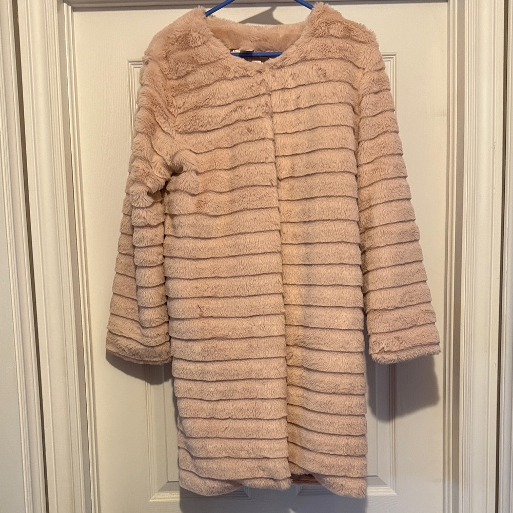 New Dance ND medium length faux fur coat size medium